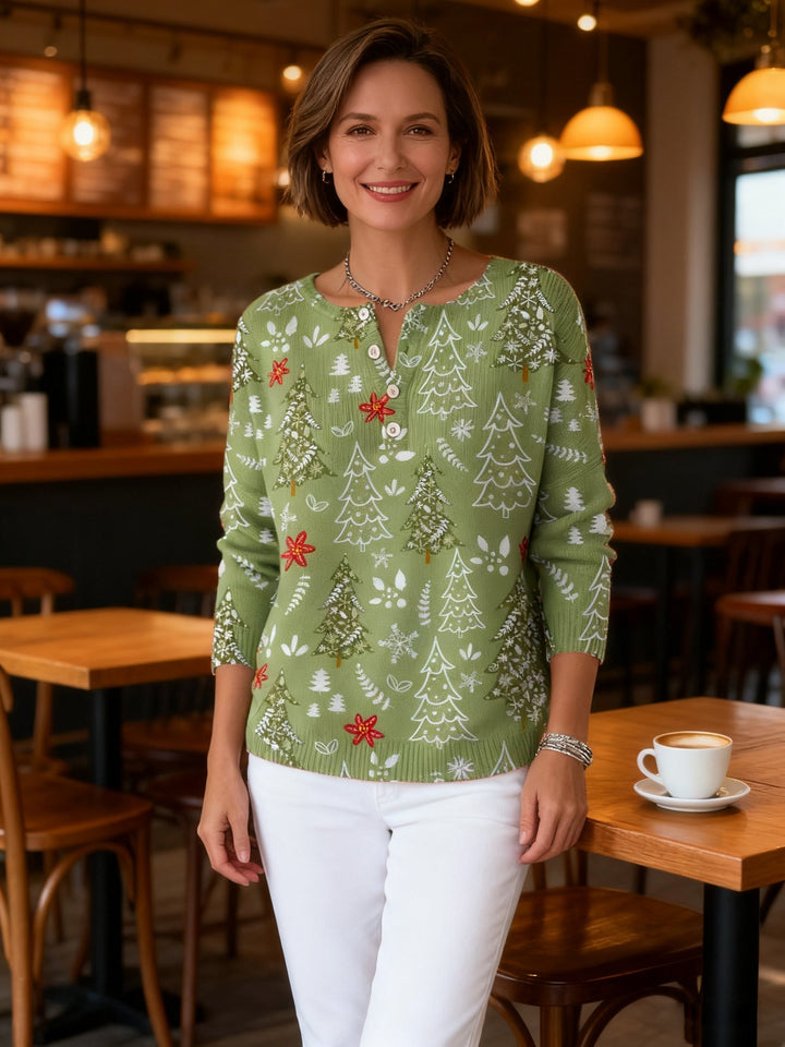 Chloe | Christmas Sweater with Buttons