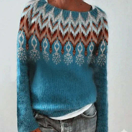 Alice | Women's Winter Christmas Jumper with Nordic Pattern