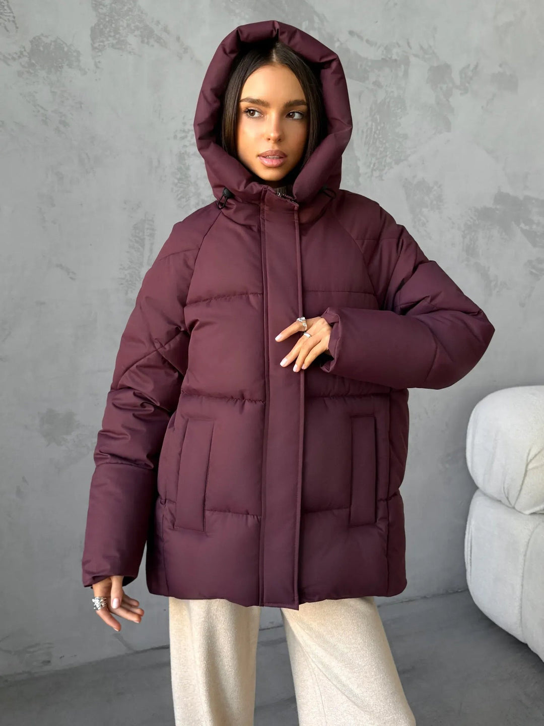 Ladies' Fashionable Oversized Down Jacket
