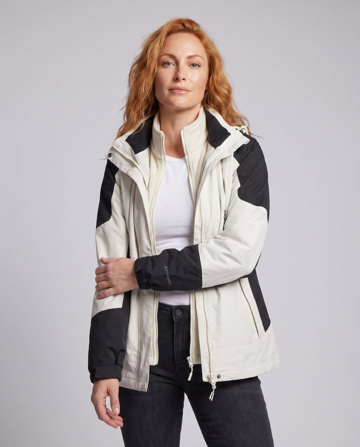 Ladies' Waterproof Two-Layer Outdoor Jacket with Hood, Breathable Membrane and Adjustable Hem