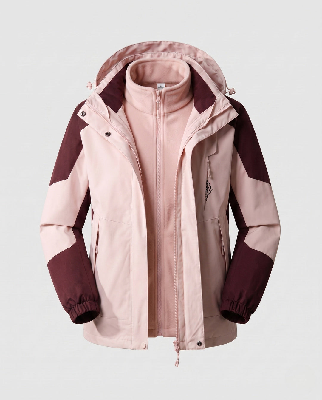 Ladies' Waterproof Two-Layer Outdoor Jacket with Hood, Breathable Membrane and Adjustable Hem