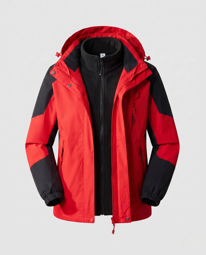 Ladies' Waterproof Two-Layer Outdoor Jacket with Hood, Breathable Membrane and Adjustable Hem