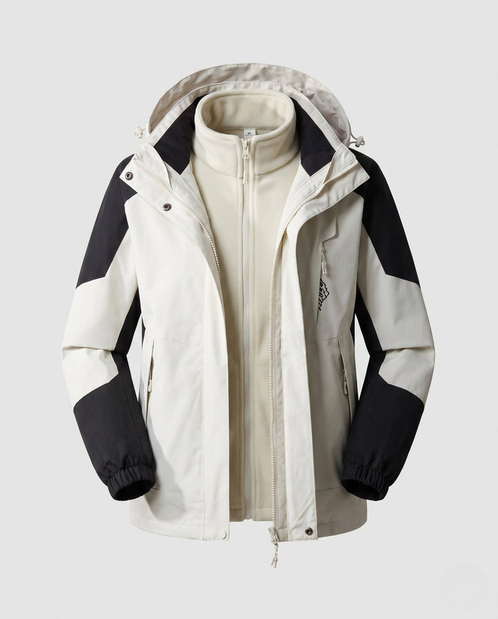 Ladies' Waterproof Two-Layer Outdoor Jacket with Hood, Breathable Membrane and Adjustable Hem