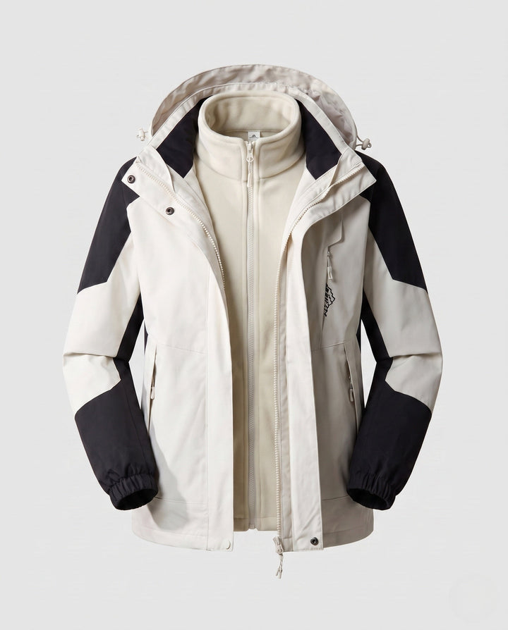 Ladies' Waterproof Two-Layer Outdoor Jacket with Hood, Breathable Membrane and Adjustable Hem