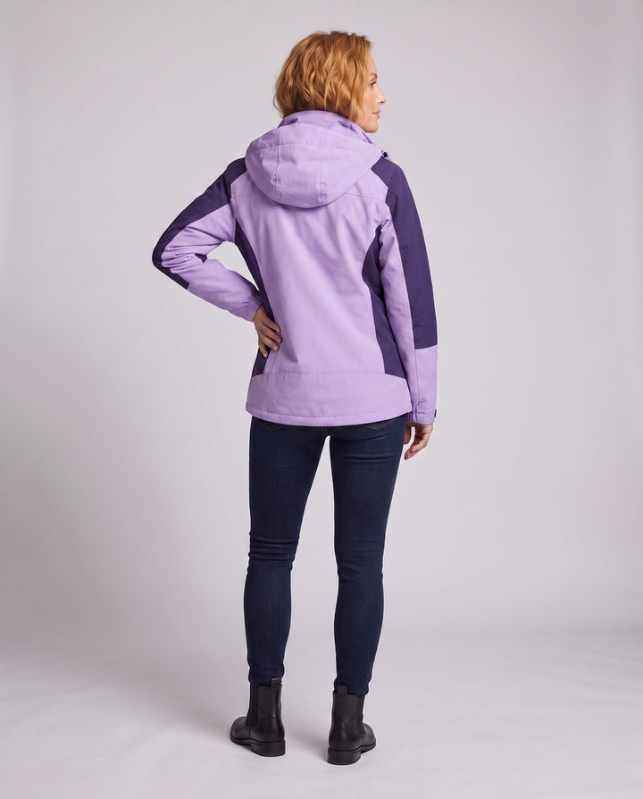 Ladies' Two-Layer Softshell Parka with Warming Fleece Lining and Adjustable Hood