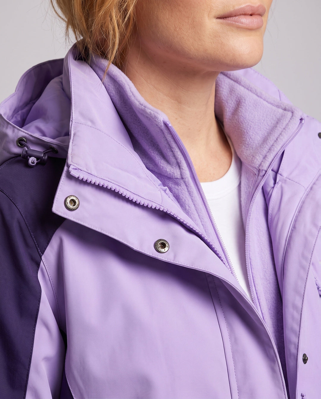 Ladies' Two-Layer Softshell Parka with Warming Fleece Lining and Adjustable Hood