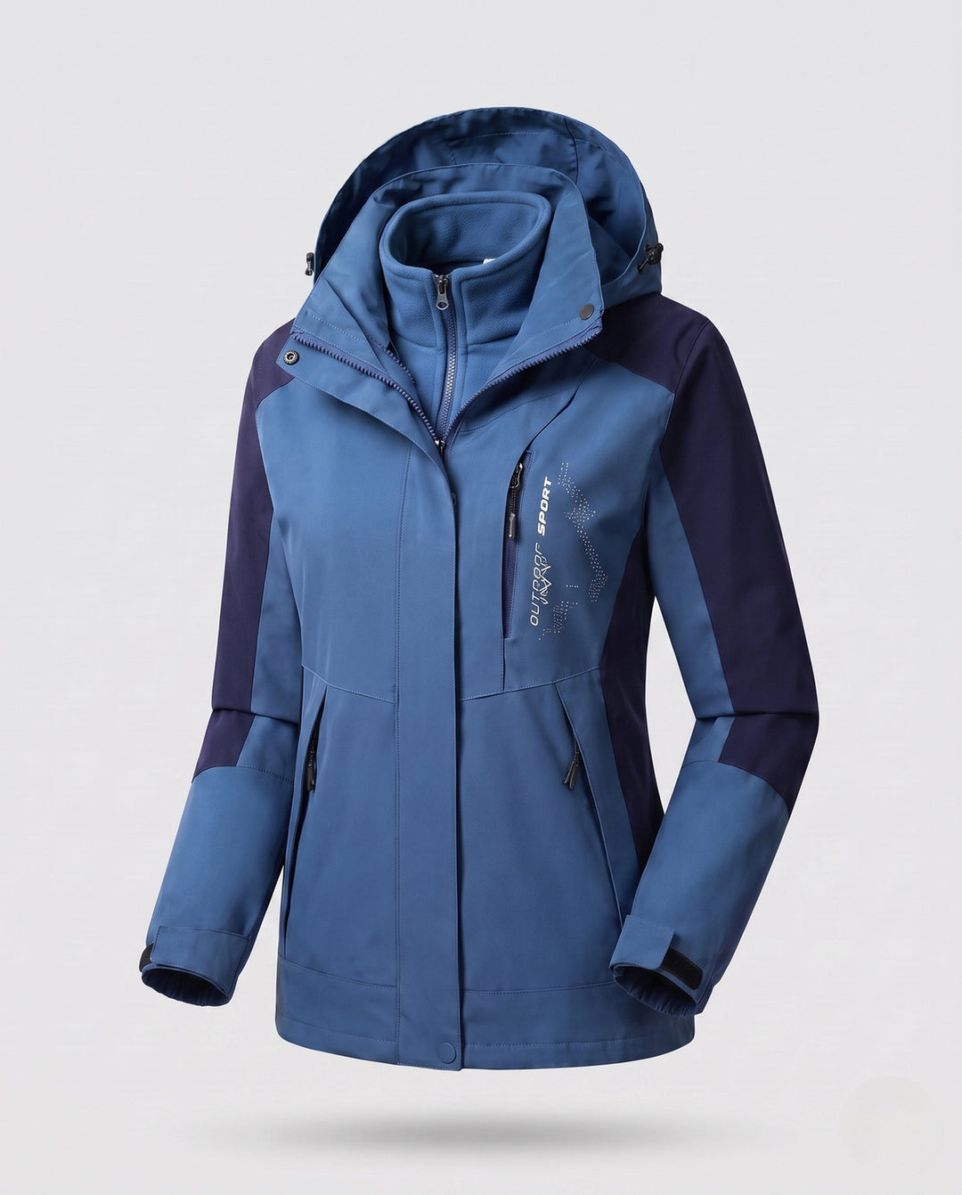Ladies' Two-Layer Softshell Parka with Warming Fleece Lining and Adjustable Hood