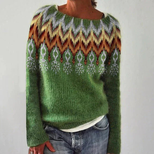 Alice | Women's Winter Christmas Jumper with Nordic Pattern