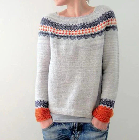 Alice | Women's Winter Christmas Jumper with Nordic Pattern