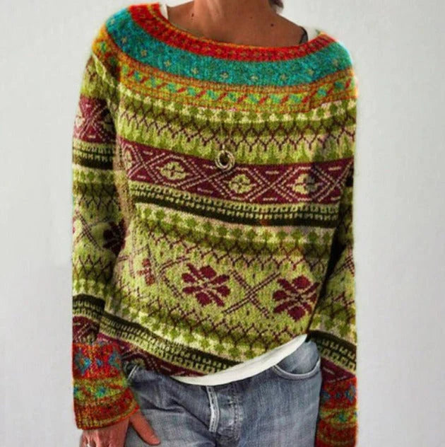 Alice | Women's Winter Christmas Jumper with Nordic Pattern