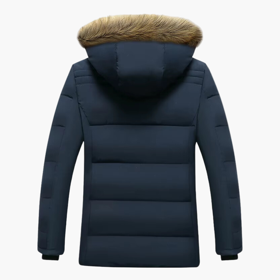 Brenda | Men's Robust Winter Jacket with Hood and Fur Lining