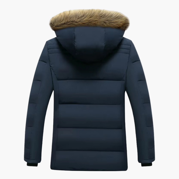 Brenda | Men's Robust Winter Jacket with Hood and Fur Lining