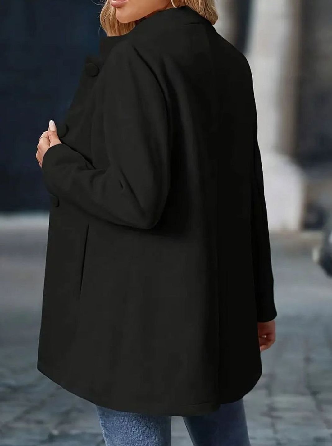 Winter Coat for Women | Elegant Stand Collar with Button Closure