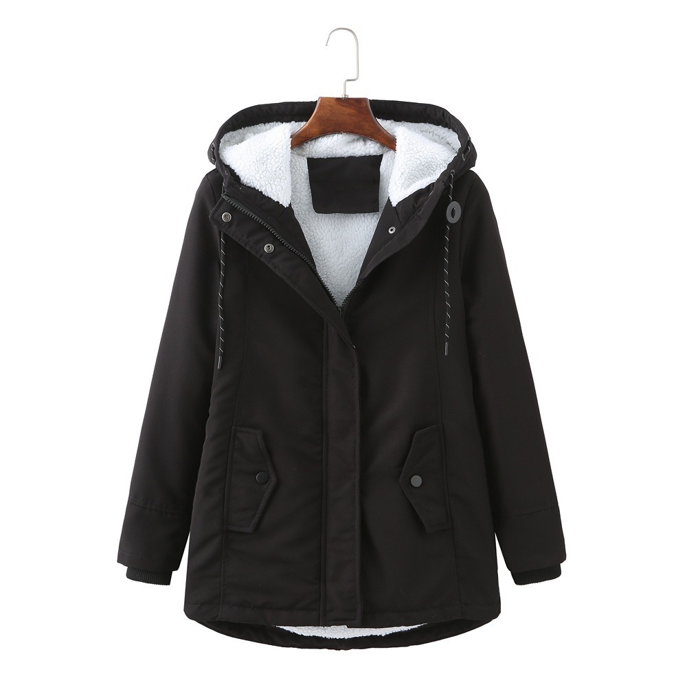 Calvindra | Women's Fleece-Lined Hooded Winter Coat