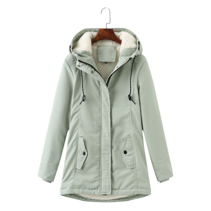 Calvindra | Women's Fleece-Lined Hooded Winter Coat