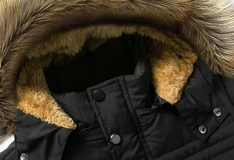 Brenda | Men's Robust Winter Jacket with Hood and Fur Lining