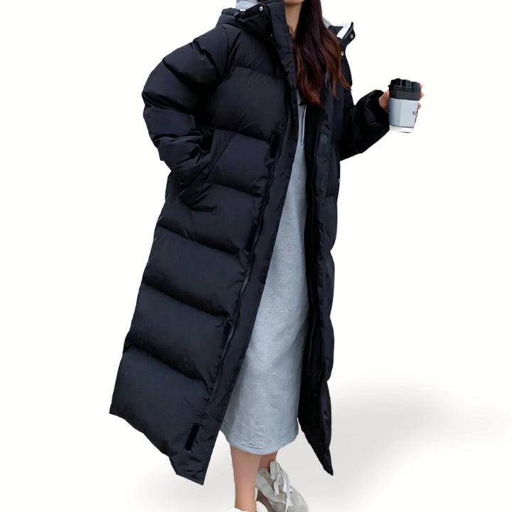 Amelia | Women's Oversized Long Down Jacket with Hood Puffer Jacket