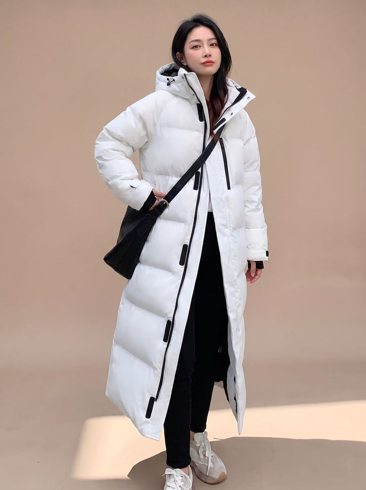 Amelia | Women's Oversized Long Down Jacket with Hood Puffer Jacket
