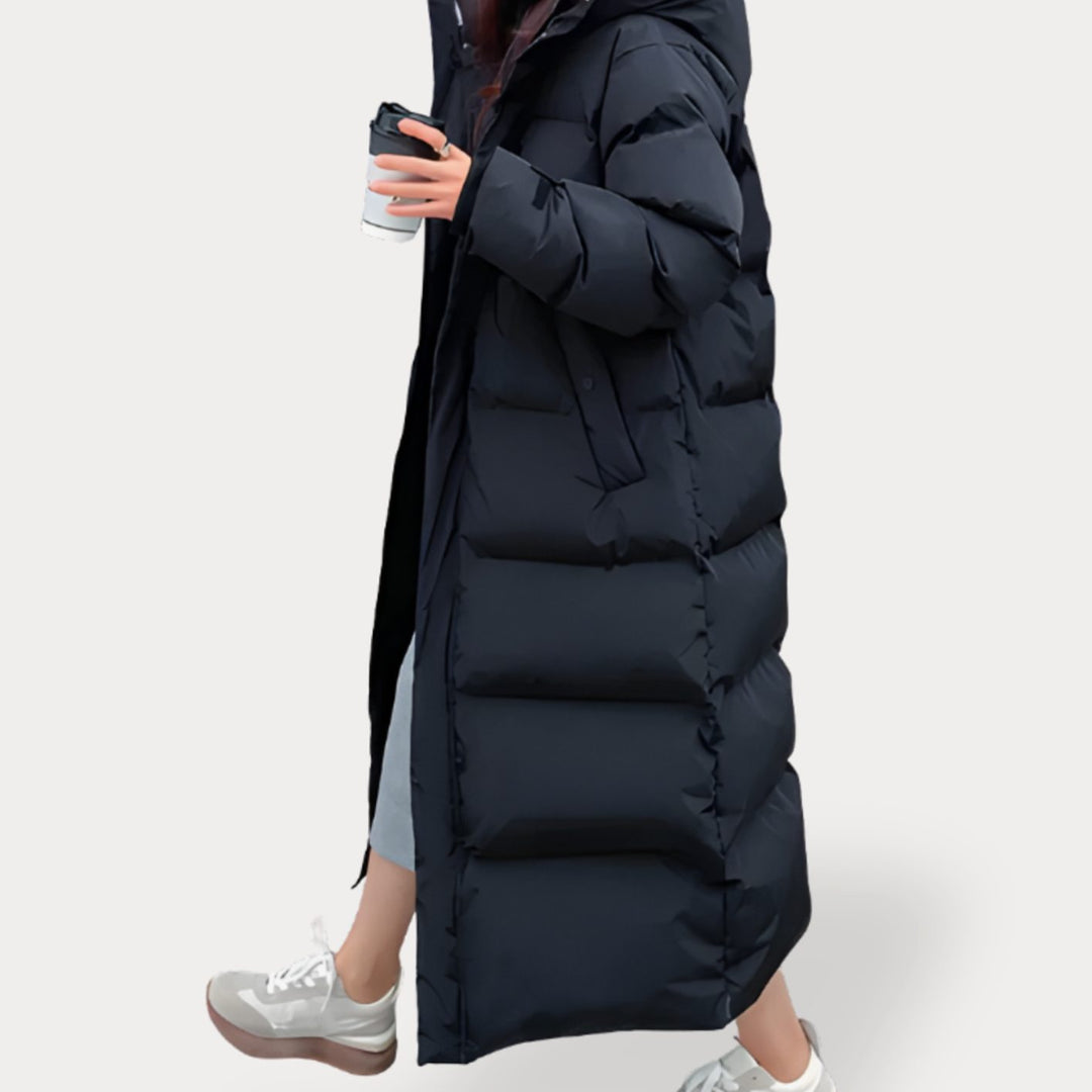 Amelia | Women's Oversized Long Down Jacket with Hood Puffer Jacket