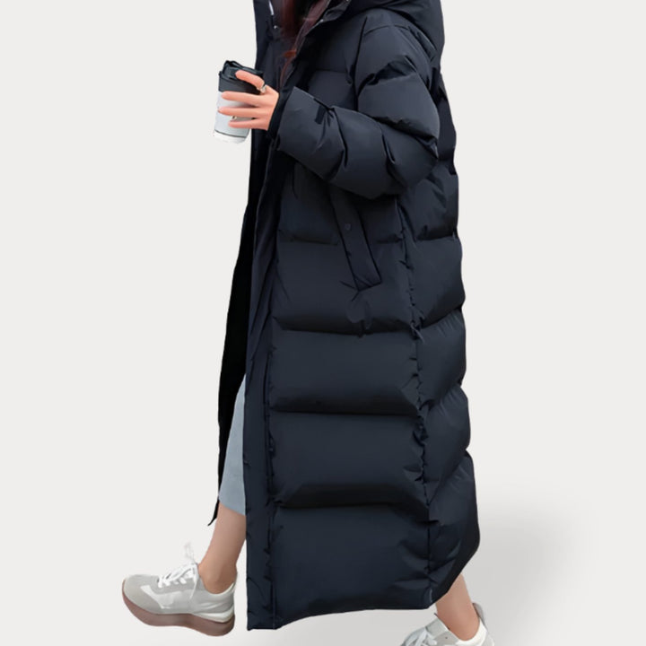 Amelia | Women's Oversized Long Down Jacket with Hood Puffer Jacket