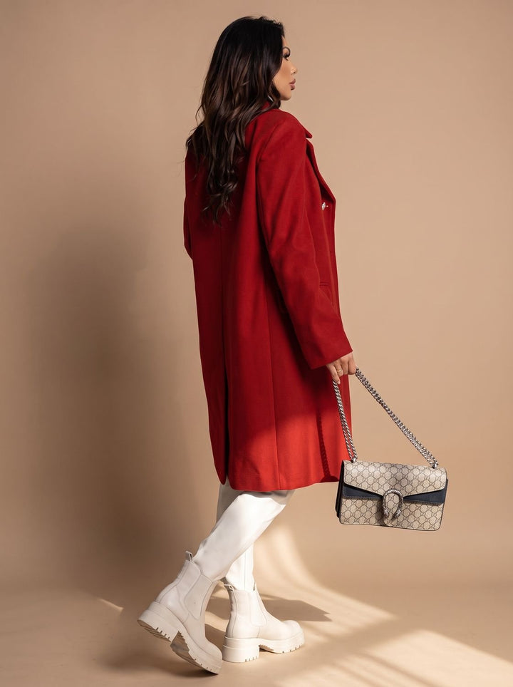 Zulima | Women's Tailored Double-Breasted Wool Coat Long Winter Coat