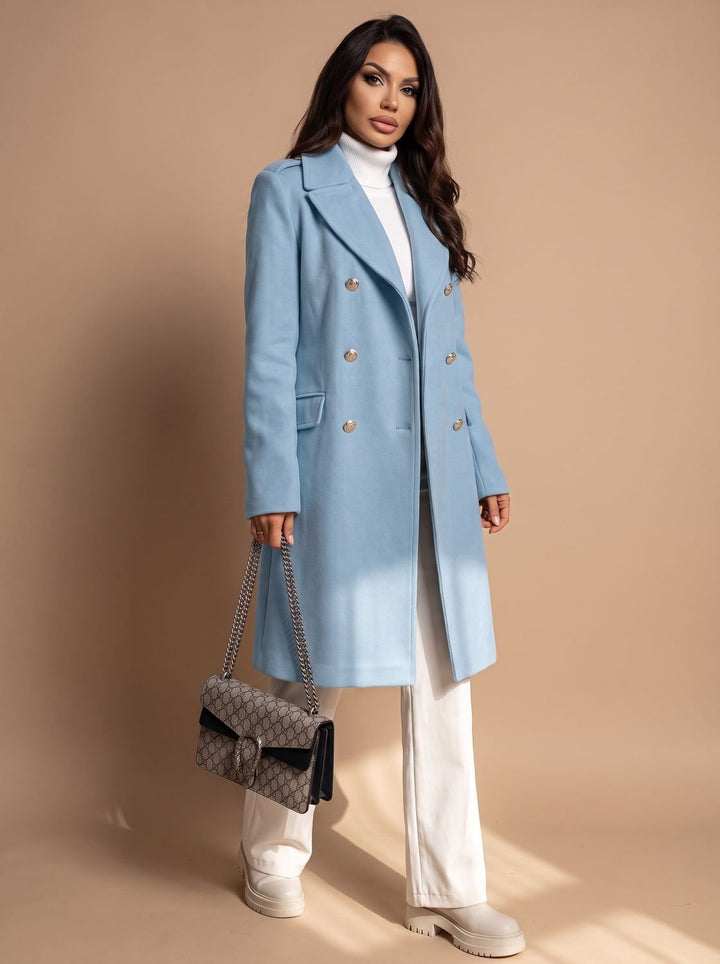 Zulima | Women's Tailored Double-Breasted Wool Coat Long Winter Coat