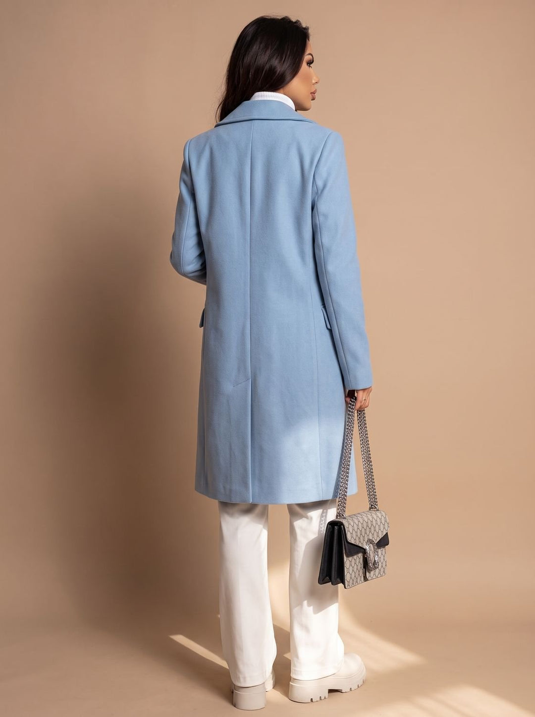 Zulima | Women's Tailored Double-Breasted Wool Coat Long Winter Coat