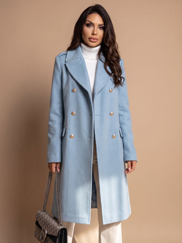 Zulima | Women's Tailored Double-Breasted Wool Coat Long Winter Coat