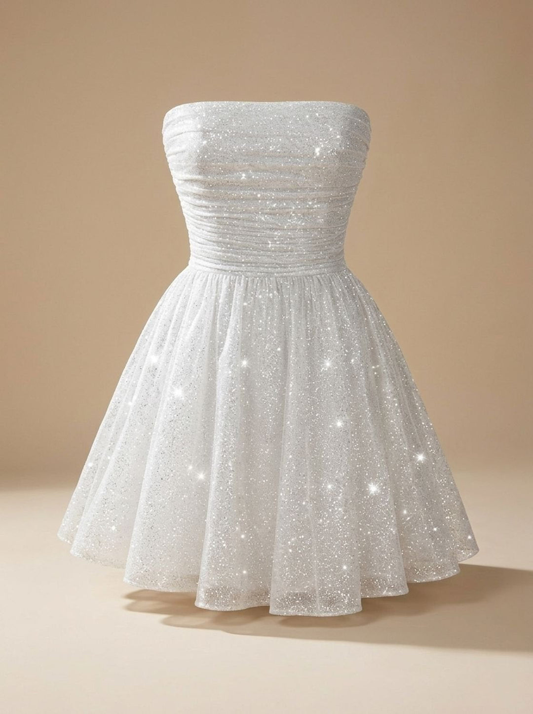 Emily | Women's Strapless Corset Sequin Mini Dress with Glitter
