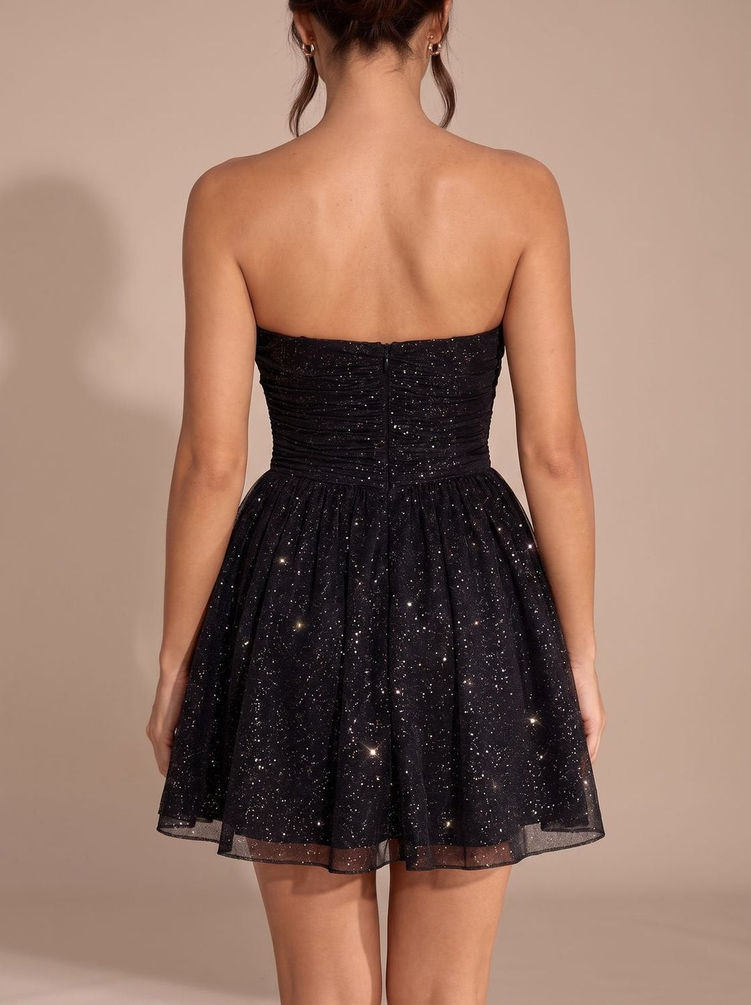 Emily | Women's Strapless Corset Sequin Mini Dress with Glitter