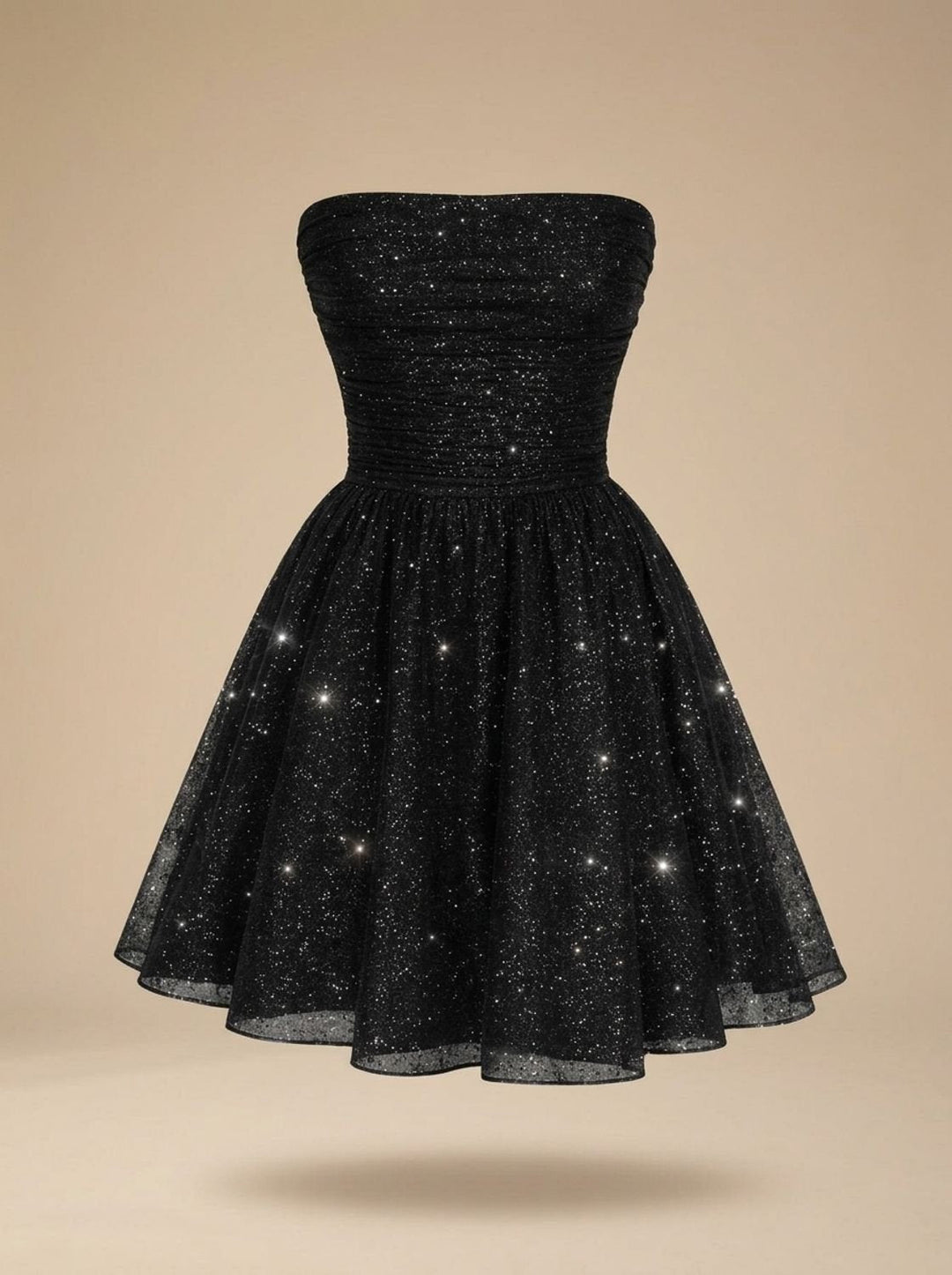 Emily | Women's Strapless Corset Sequin Mini Dress with Glitter