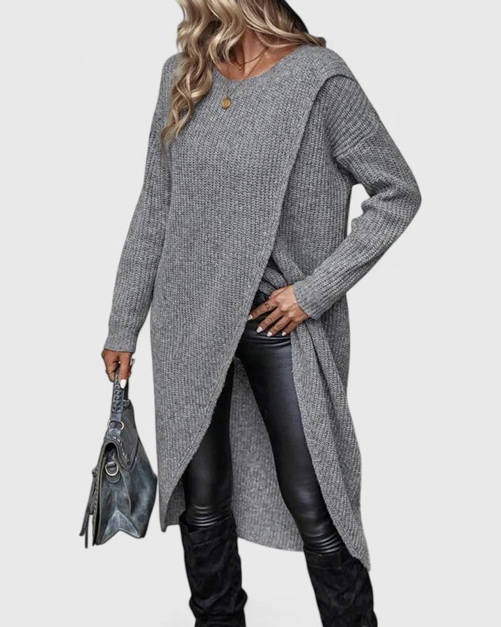 Alice | Women's Knit Sweater Dress with Wrap Hem