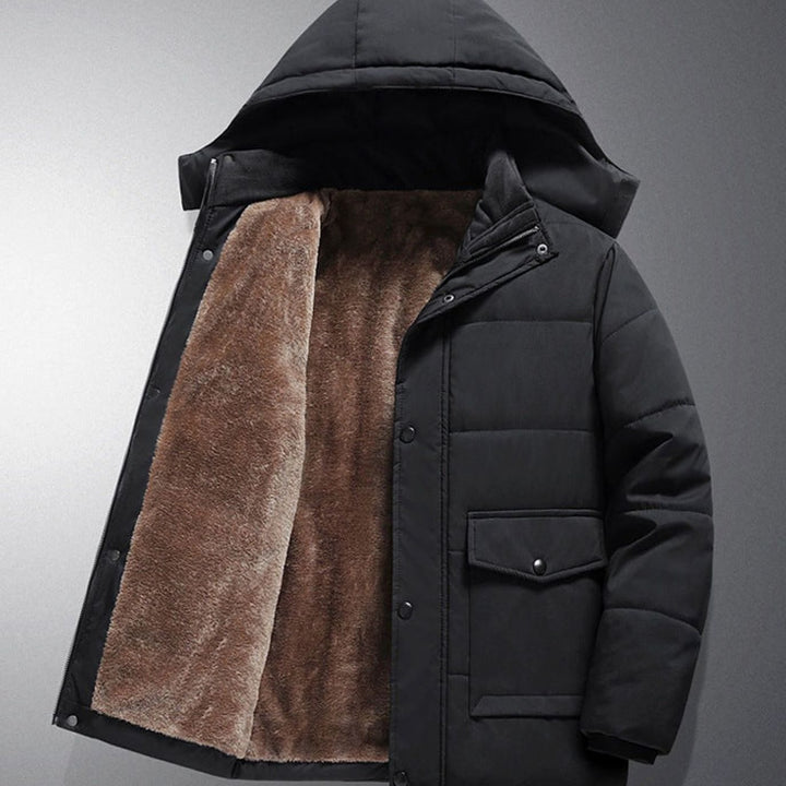 Hugo | Men's Padded Parka with Fleece Lining and Detachable Hood