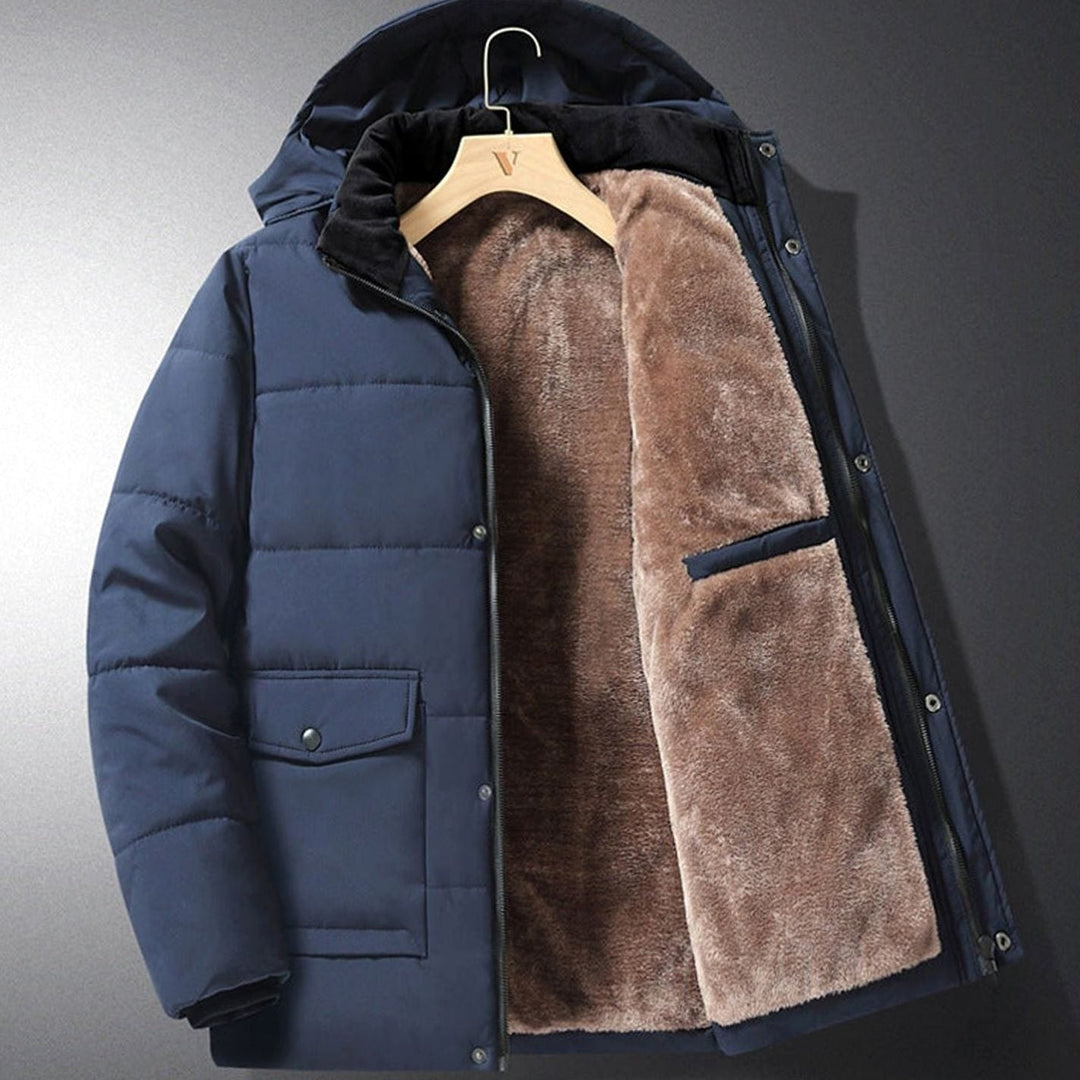 Hugo | Men's Padded Parka with Fleece Lining and Detachable Hood