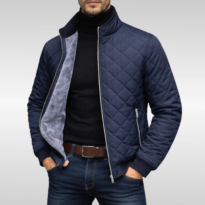 James | Men's Padded Winter Jacket with Soft Fleece Lining and Stand-Up Collar