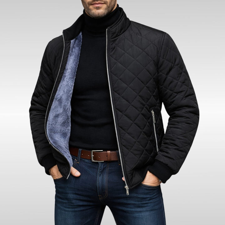 James | Men's Padded Winter Jacket with Soft Fleece Lining and Stand-Up Collar