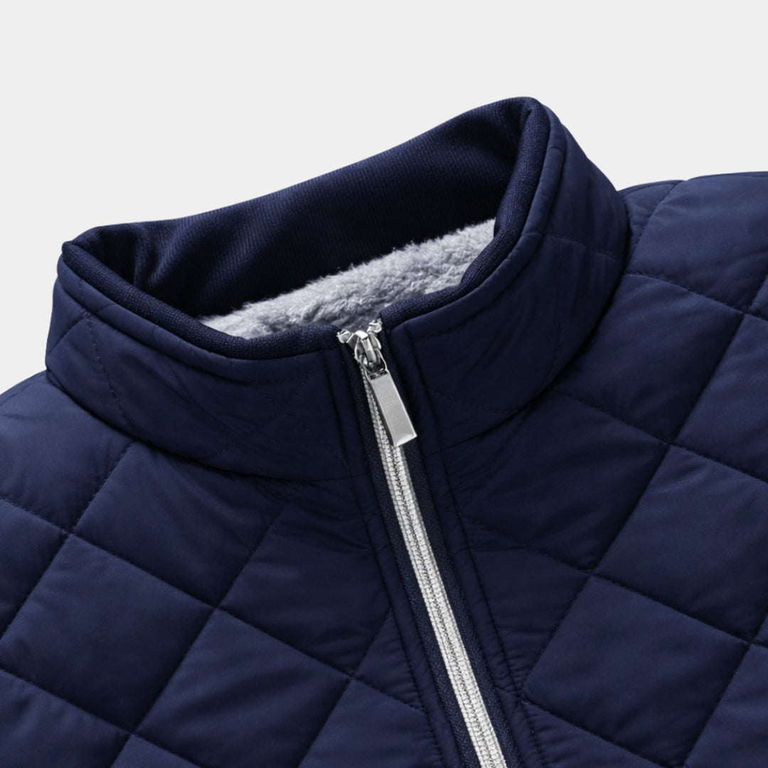 James | Men's Padded Winter Jacket with Soft Fleece Lining and Stand-Up Collar