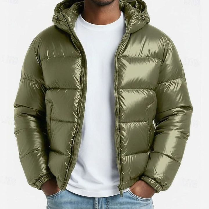 Elias | Men's Quilted Hooded Puffer Jacket with Zipper