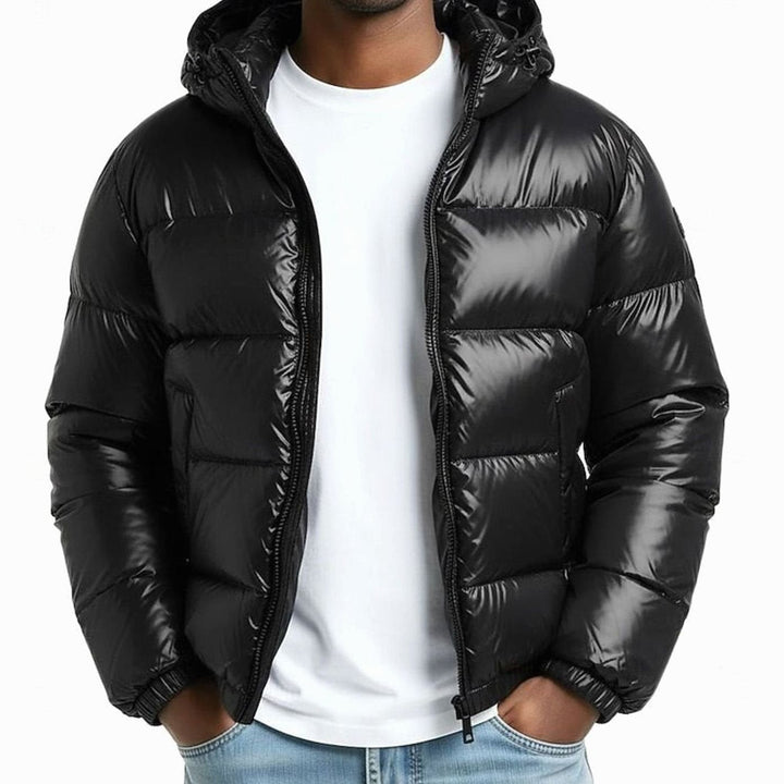 Elias | Men's Quilted Hooded Puffer Jacket with Zipper