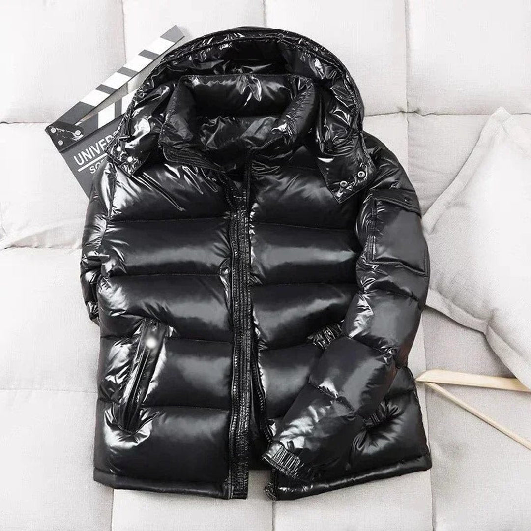 Freddie | Men's Winter Jacket Shiny Down Padded Jacket with Hood