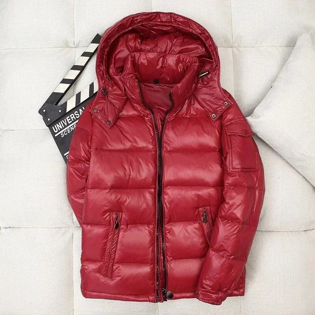 Freddie | Men's Winter Jacket Shiny Down Padded Jacket with Hood