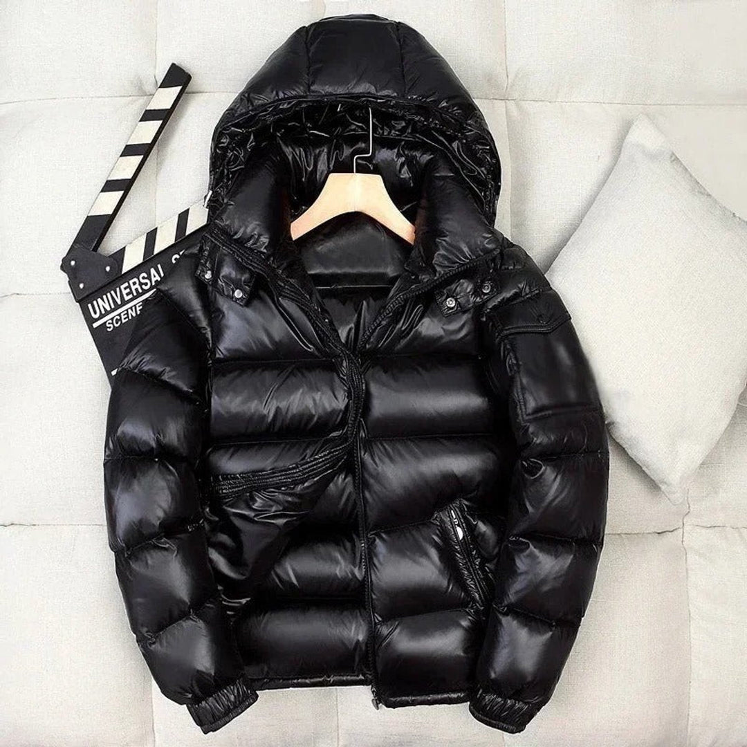 Freddie | Men's Winter Jacket Shiny Down Padded Jacket with Hood