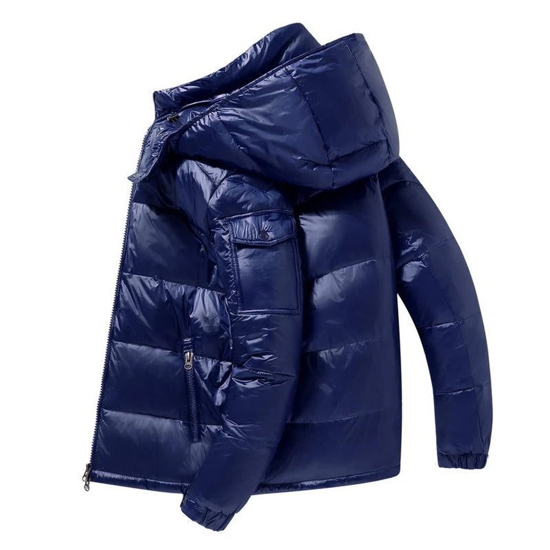 Freddie | Men's Winter Jacket Shiny Down Padded Jacket with Hood