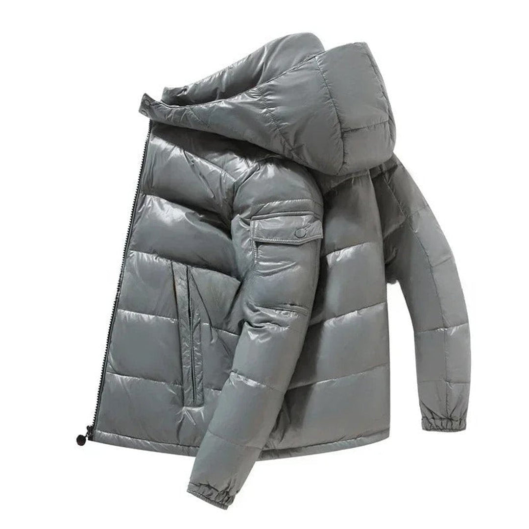 Freddie | Men's Winter Jacket Shiny Down Padded Jacket with Hood