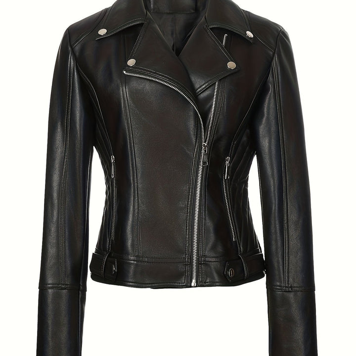 Lorvaine | Women's Faux Leather Biker Jacket