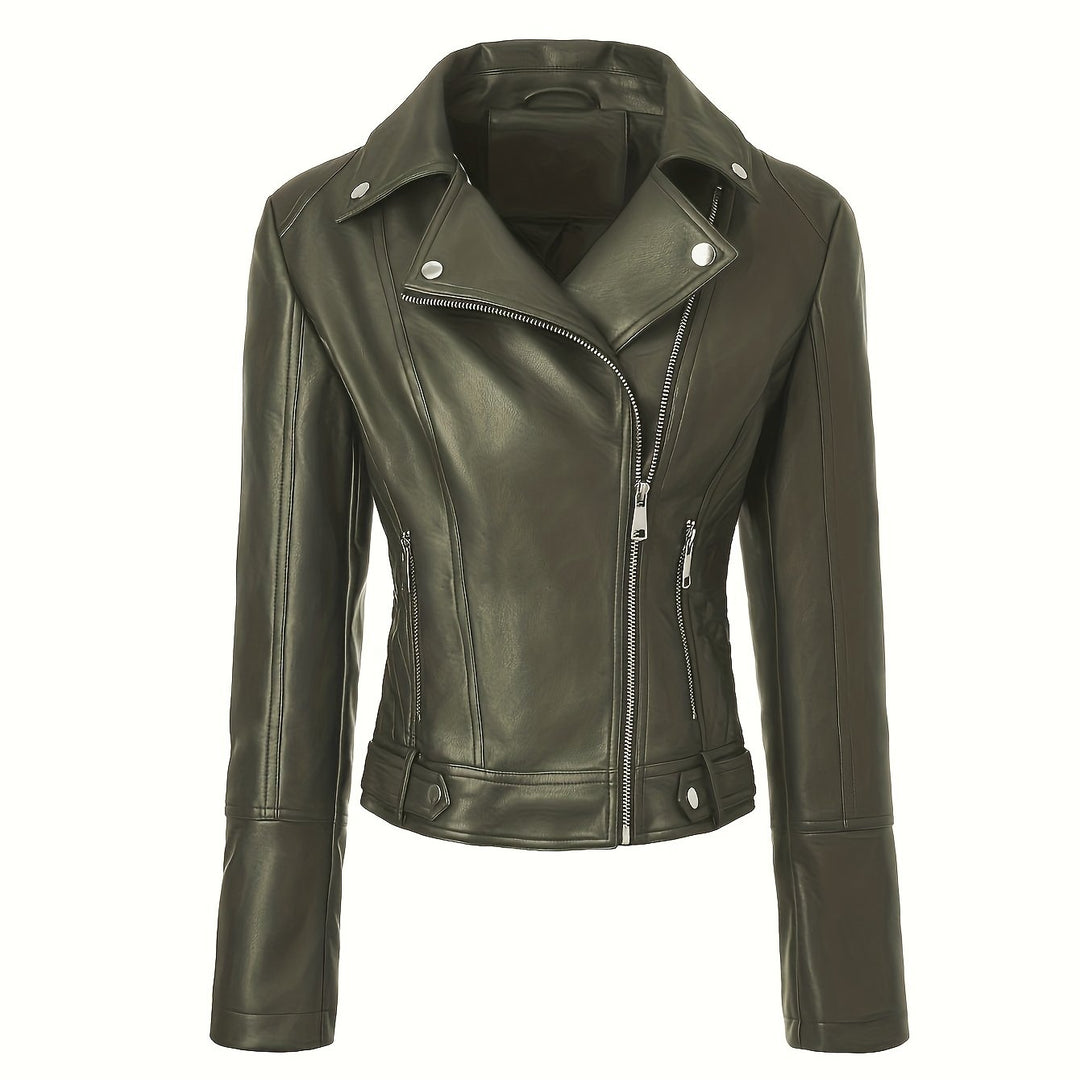 Lorvaine | Women's Faux Leather Biker Jacket