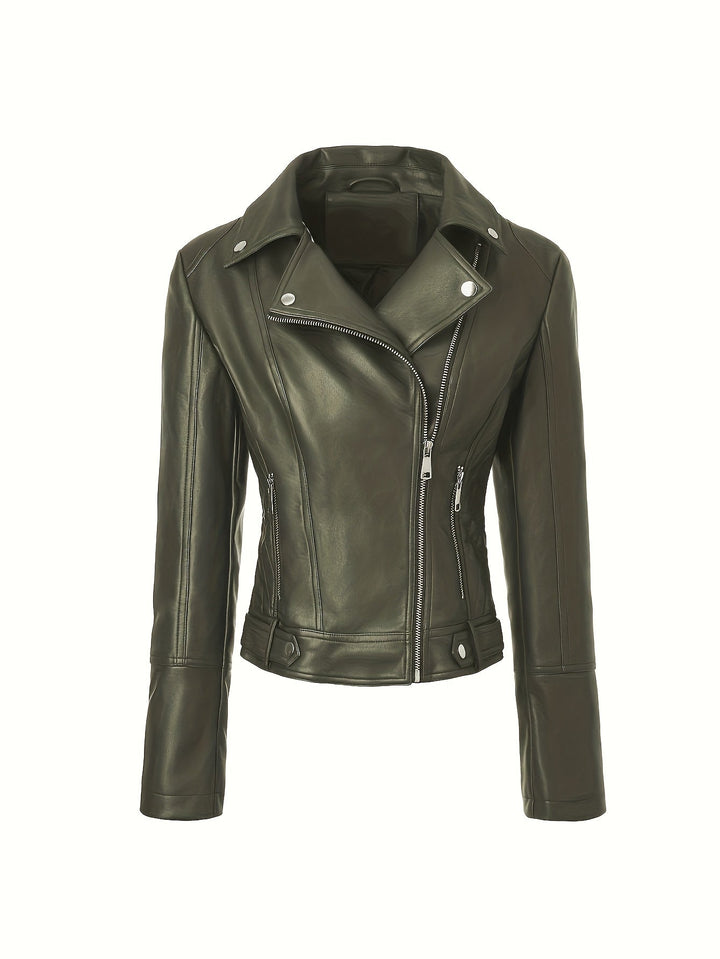 Lorvaine | Women's Faux Leather Biker Jacket