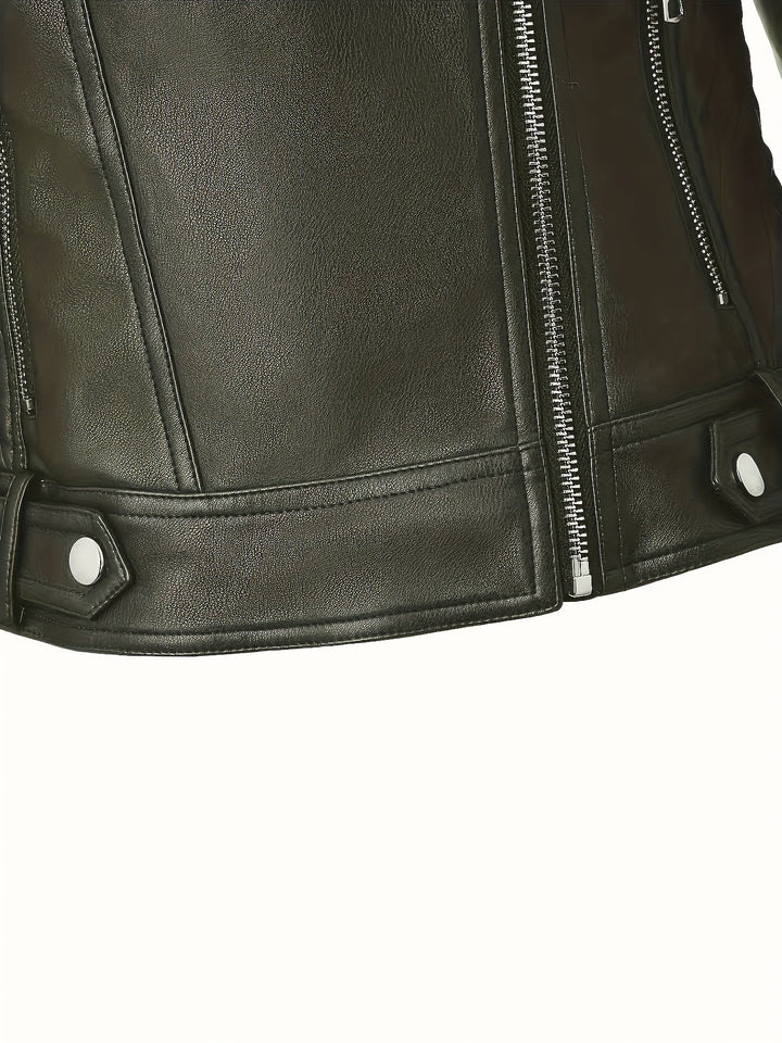 Lorvaine | Women's Faux Leather Biker Jacket