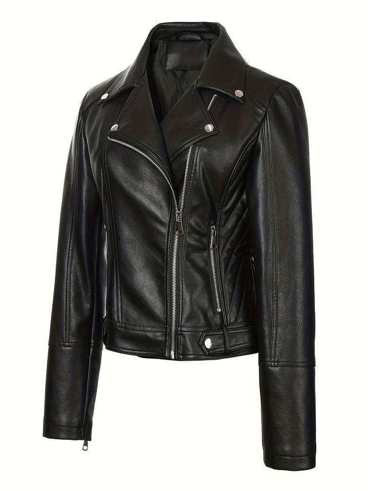 Lorvaine | Women's Faux Leather Biker Jacket