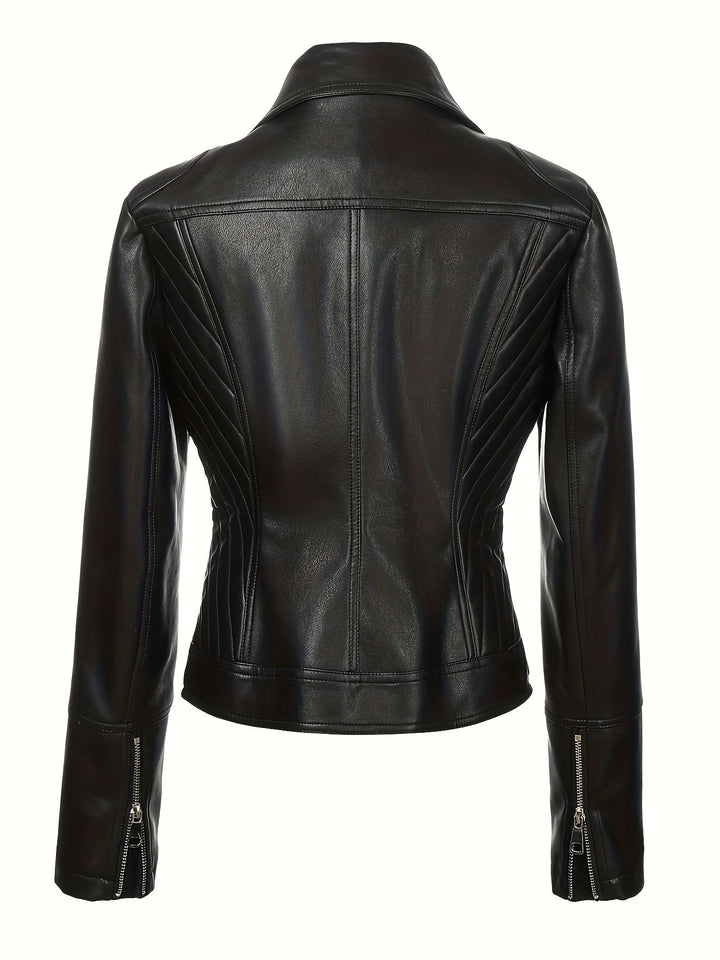 Lorvaine | Women's Faux Leather Biker Jacket